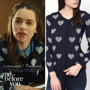 Dorothy Perkins Navy Heart Cardigan ASO Louisa Clark